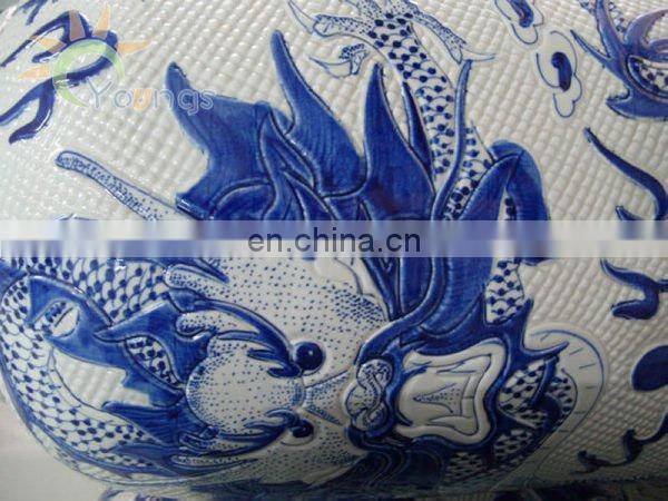 Blue&White Porcelain Large Dragon Vase