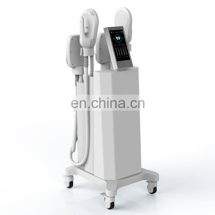 Hot sale 7 tesla 4 handles belly fat burning electric muscle building buttock lifting deep muscle stimulator