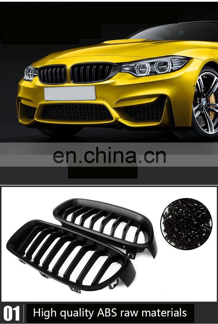 RUNDE M4 Carbon Fiber ABS Front Kidney Grille For BMW F32 F33 F36 F80 M3 F83 F82