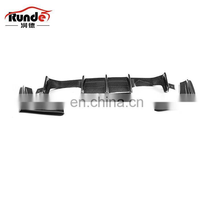 RD Carbon Fiber Rear Lip For BMW M3 M4 F80 F82 V Style Bumper 2014-2020