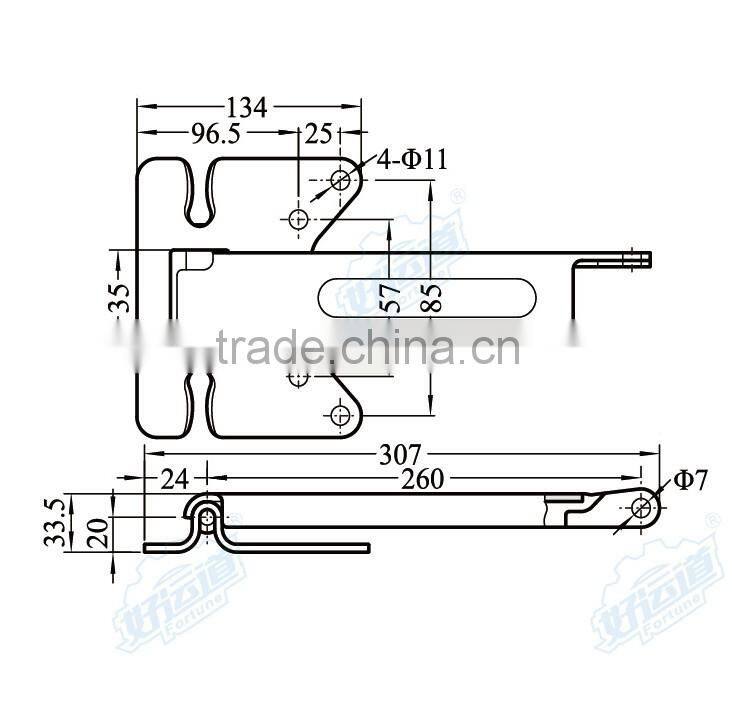 08135 heavy duty truck trailer side board tail gate lifter