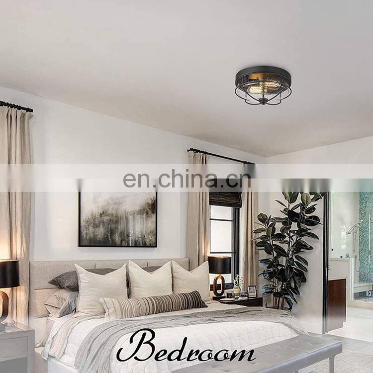 American style factory price indoor home decor lighting living room lights with glass shade modern simplicity ceiling lamp