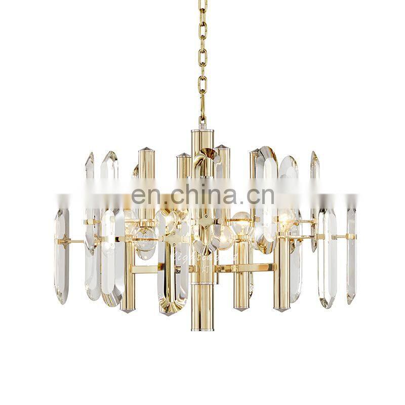 Guzhen Lighting Manufacturers Indoor Decoration Chandelier Clear Crystal Glass Pendant Lighting Fixture for Villa