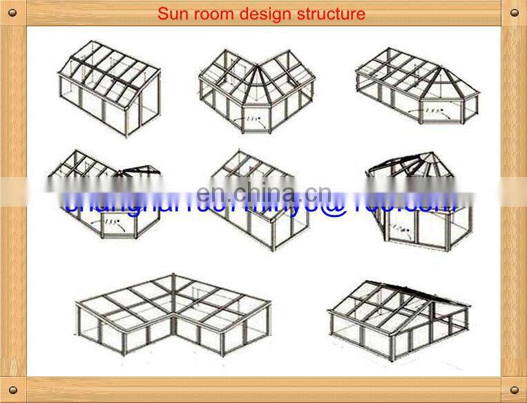Factory price sun room design winter garden glass room made in china