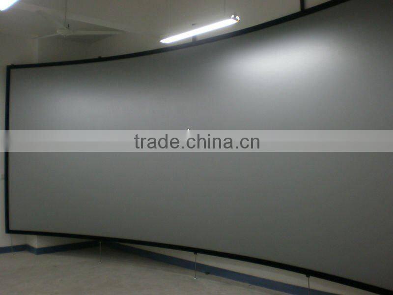 Curved projection screen