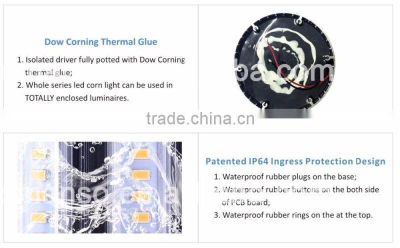 Dustproof dlc corn light lamp 150w with 5 years warranty