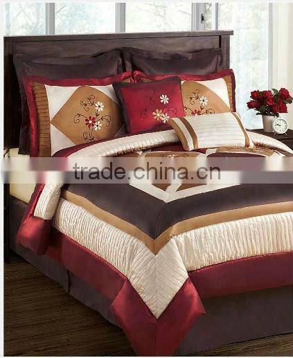 7Pcs Taffeta Patchwork Comforter Set