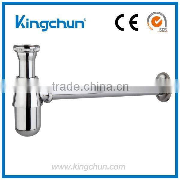 New sanitary ware basin accessories bottle trap chrome plated brass waste sink siphon(J281-A)
