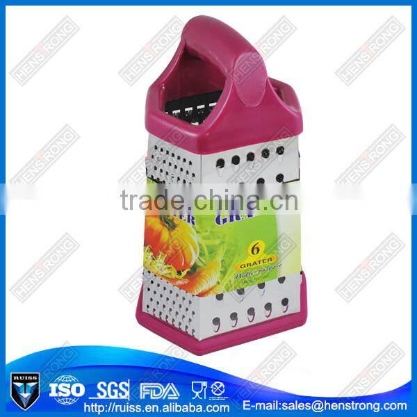 Hexagonal kitchen tools stainless steel vegetable grater with 9 inch