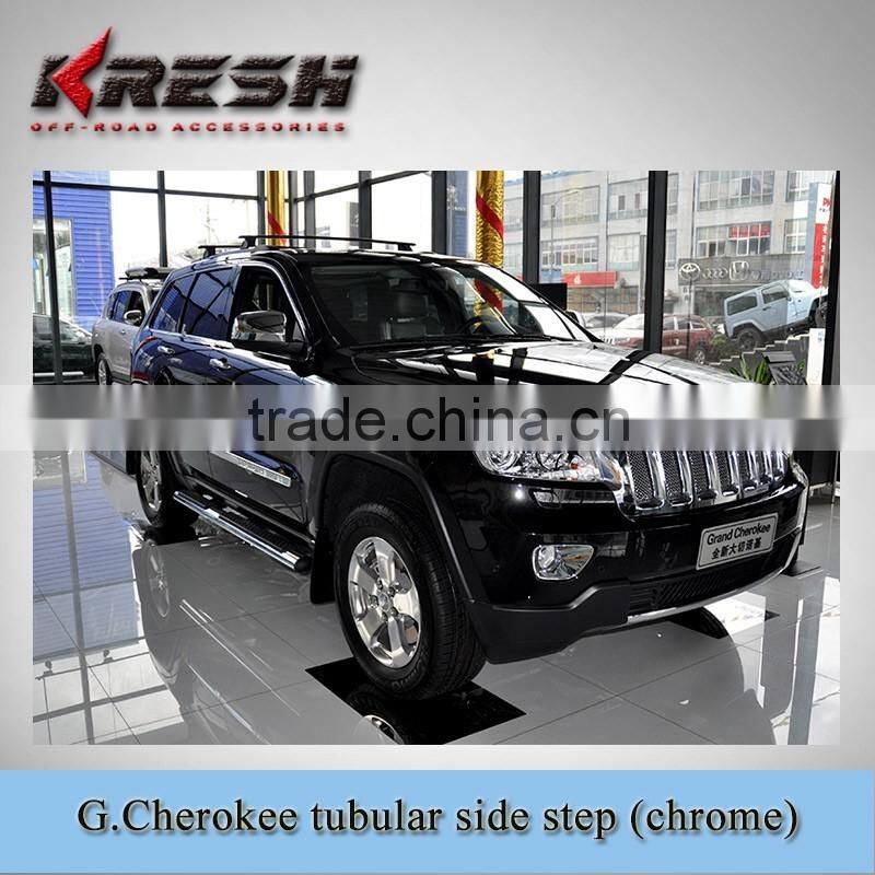 Hot sell Aluminum 4x4 SUV chrome tubular side step for Grand Cherokee, with black color and chrome color