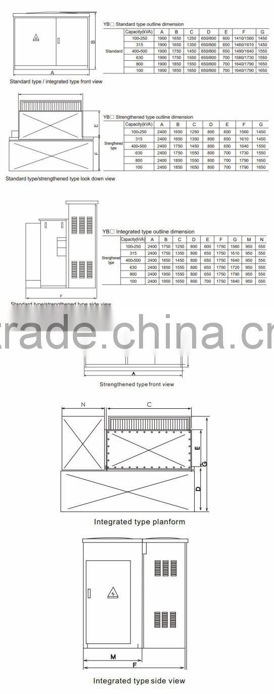 YB Series American Style Compact Substation transformer substation
