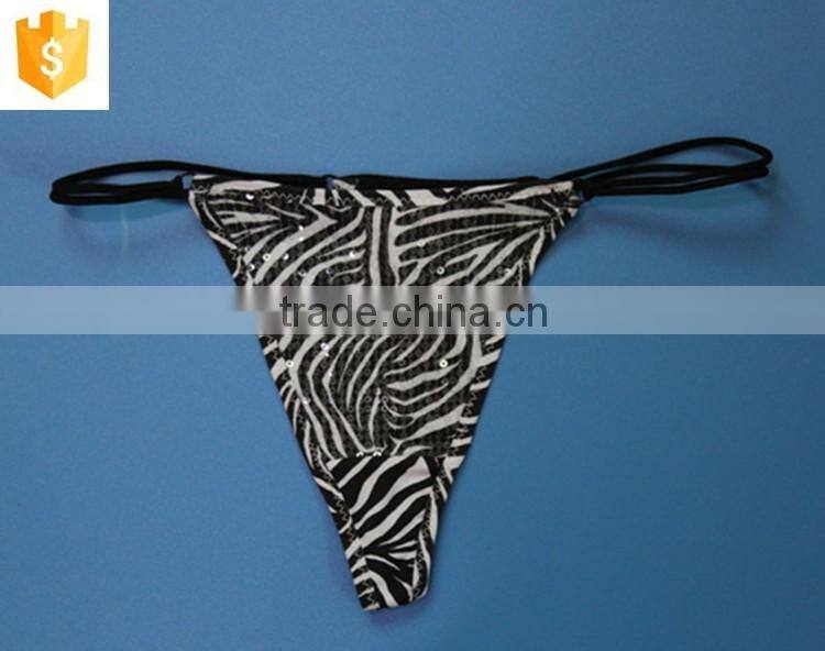 Leopard sexy mature underwear with sequin,sexy panty g-string