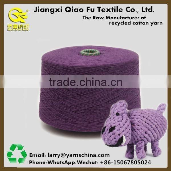 High Quality Recycled Open End Carded Cotton Yarn for Knitting and Weaving as Pet Toys