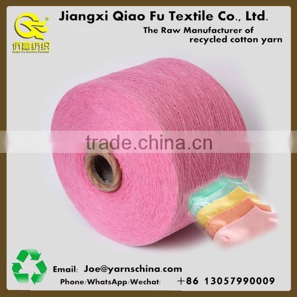 Ne20s recycled open end black cotton sock yarn manufacturer
