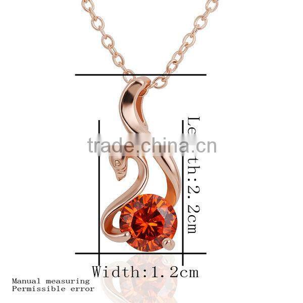 2014 rose gold plated indian ruby necklace design for women
