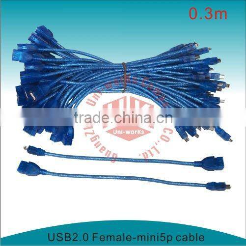 USB2.0 female to mini 5pin cable