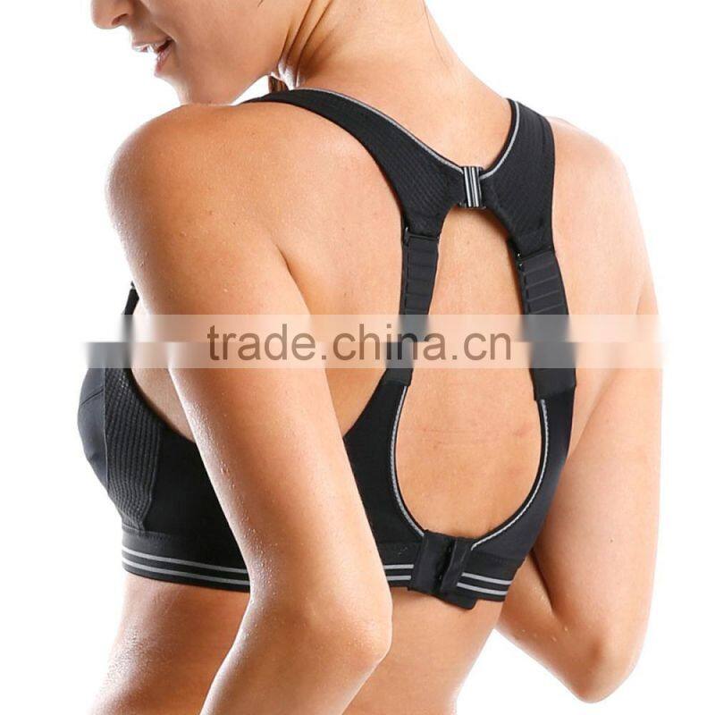 Women'S Racer Back Non Padded Level 4 Maximum Comfort Run Yoga Sports Bra