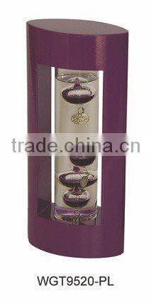 Galileo Thermometer with wood frame good decoration