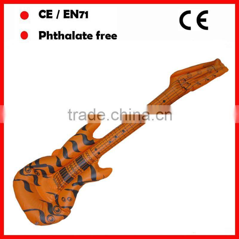 yellow PVC inflatable guitar