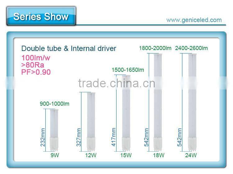 15w 2g11 Base 4pins Plug-in Pl Led Tube
