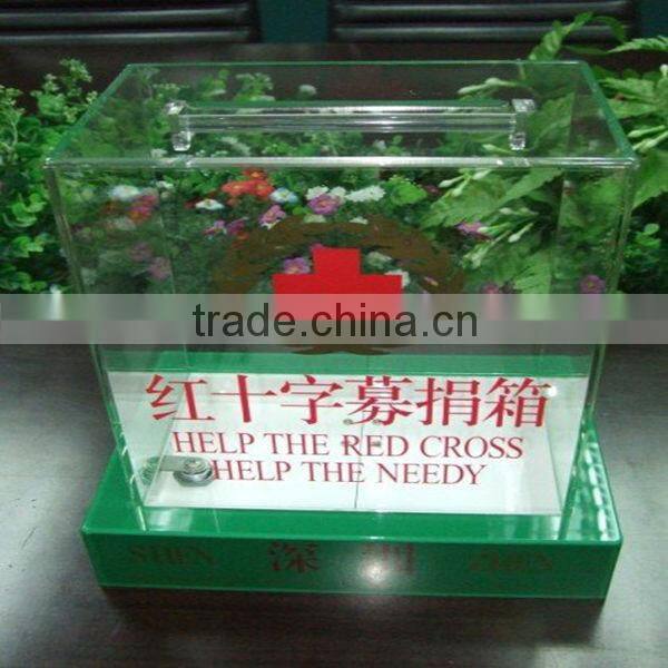 HOT Plexiglass Ballot Box,Plastic Donation Box,Acrylic Collection Box