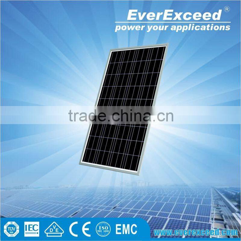 Everexceed poly 100W solar panel raw material with grade A cells