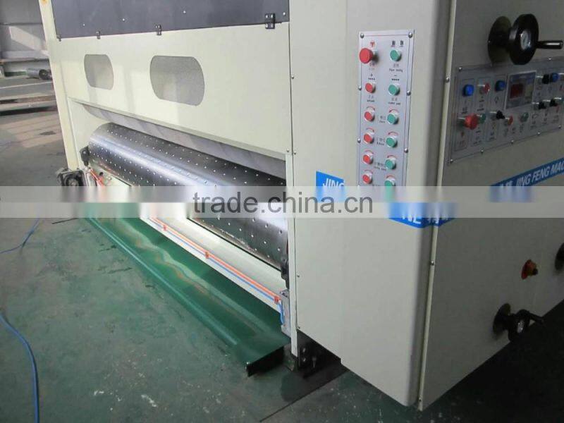 Semi automatic corrugated carton flexo 4 colors printing slotting die cutting machine