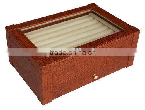 Double-layer Leather Jewelry Display Case