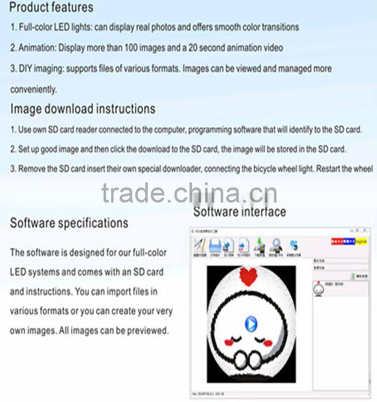 LED Programmable Wheel Light Fun Bicycle Lights