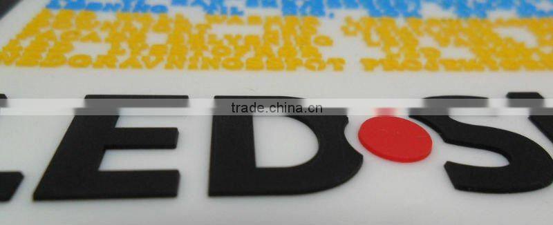 Fashion full color soft pvc rubber design cup coaster