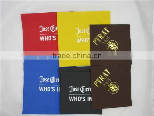 Disposable printed dyeing paper napkins/black printed napkin with customized logo