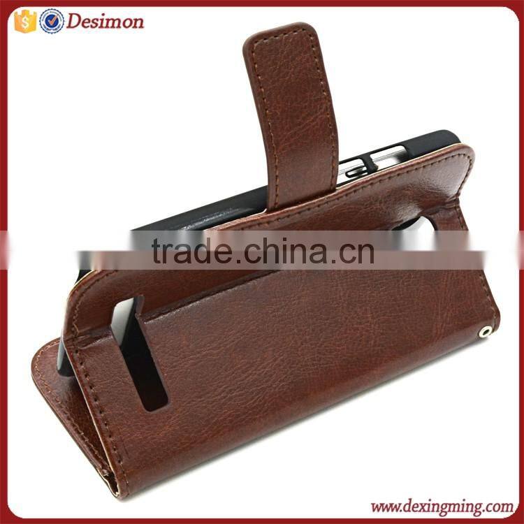 Customize magnetic wallet leather flip cover case for HTC Desire 500