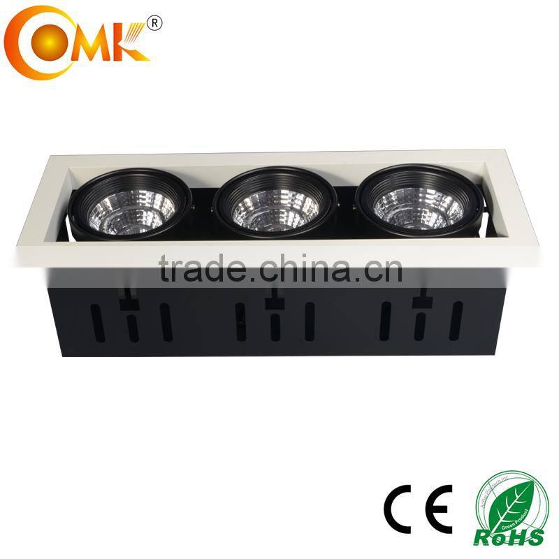 High power 3*1*30W COB led grille light fixture