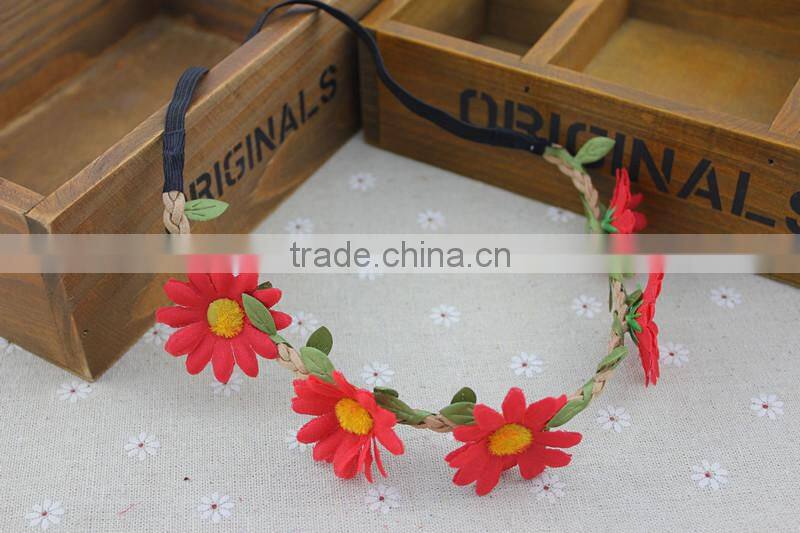 New fashion charming colorful flowers hairwrap Tokyo street style hairband