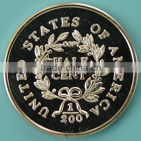 A56 1 Gram 999 Fine Silver 1793 1/2 Cent Round Coin