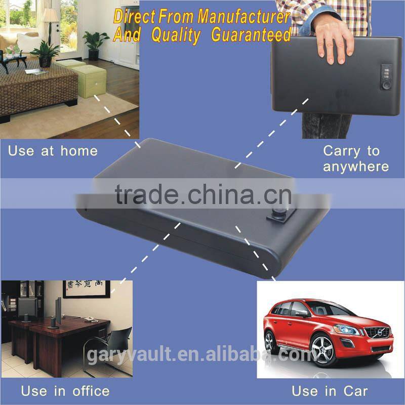 Wholesale - MC120 micro vault 3-Digit Combination Lock Mini Car gun pistol security storage steel Safe Box/Vault, mini Ipad safe