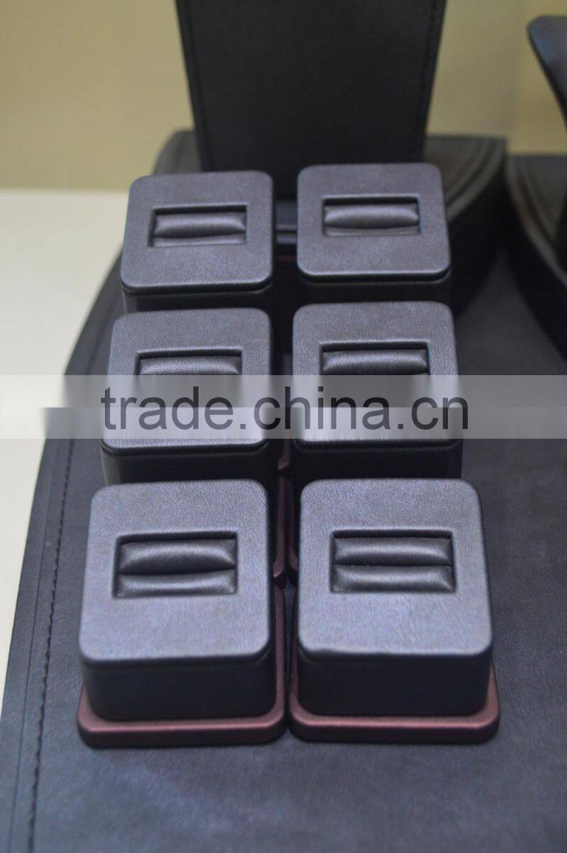 2015 PU leather jewelry display stands small window jewellery props