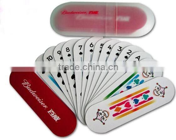 custom oval shaped playing cards for promotional advertising