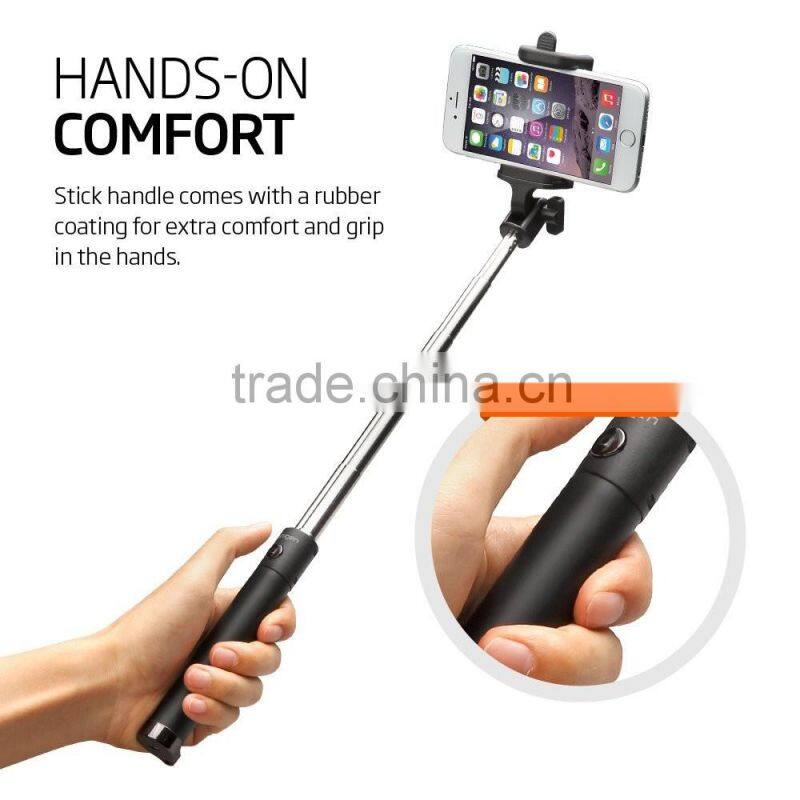 Wholesale Extendable Camera Tripod Handheld colorful wireless Monopod bluetooth Selfie Stick with bluetooth shutter button