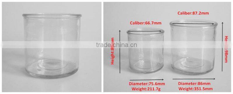 Clear glass candle container home decor and floating candles