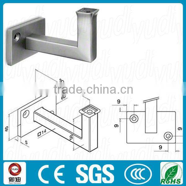 outdoor316 stainless steel brushed square wall brackets for handrail fittings design