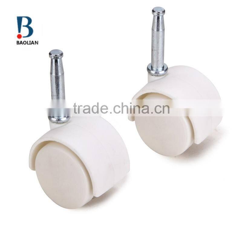 ISO certificasted china 2' white directional double swivel metal pin caster wheels for cleaner