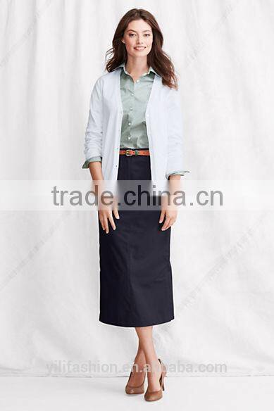 readymade garments wholesale market Women's Long Chino straight Skirt