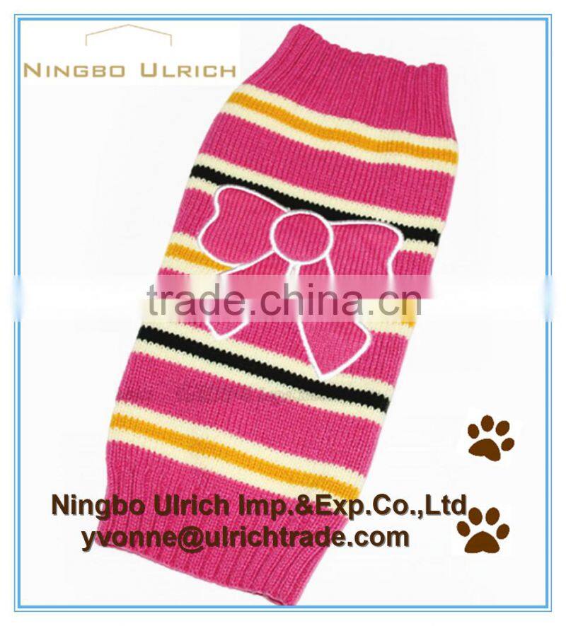 M50 acrylic knit fashion christmas applique deer dog sweater