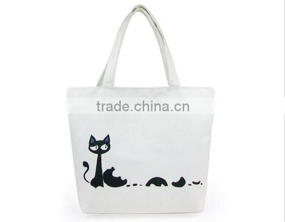 recycled one color printed canvas cotton shopping bag road bag
