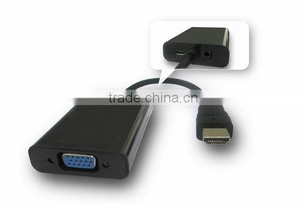 HDMI to VGA Adapter with audio output+Power charging.