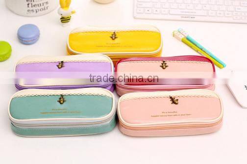 Promotion silicone rubber pencil case wtih cartoon printing