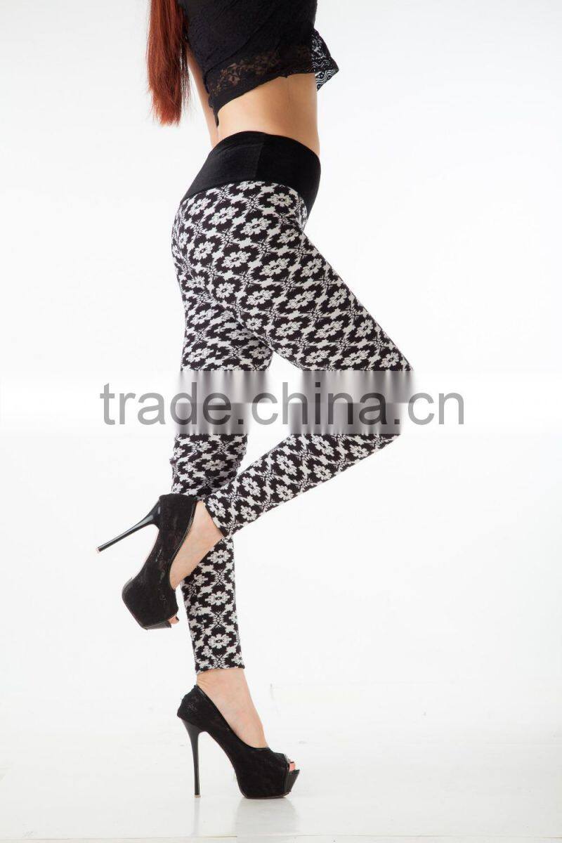 2015 New Fashion Warmer Black High Waist Milk Silk Leggings 02