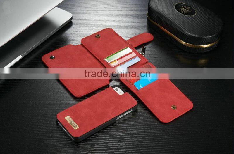 New Arrival Factory Price 2 in 1 Wallet Phone Case For Iphone 5/5s