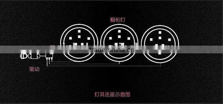 DC12V 3w led cabinet light SMD LED LED wardrobe light 110/220V input voltage with Euro/USA plug option